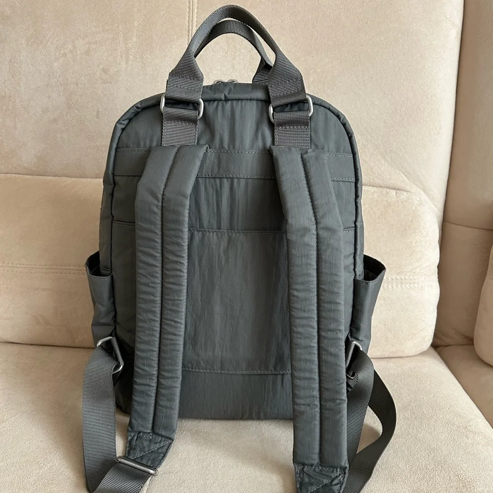 Baggallini Work Travel Backpack with Luggage Sleeve, Double Handles